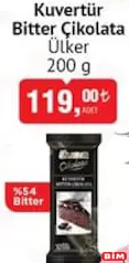 ÜLKER KUVERTÜR BİTTER ÇİKOLATA 200 G ÜLKER KUVERTÜR BİTTER ÇİKOLATA 200 G